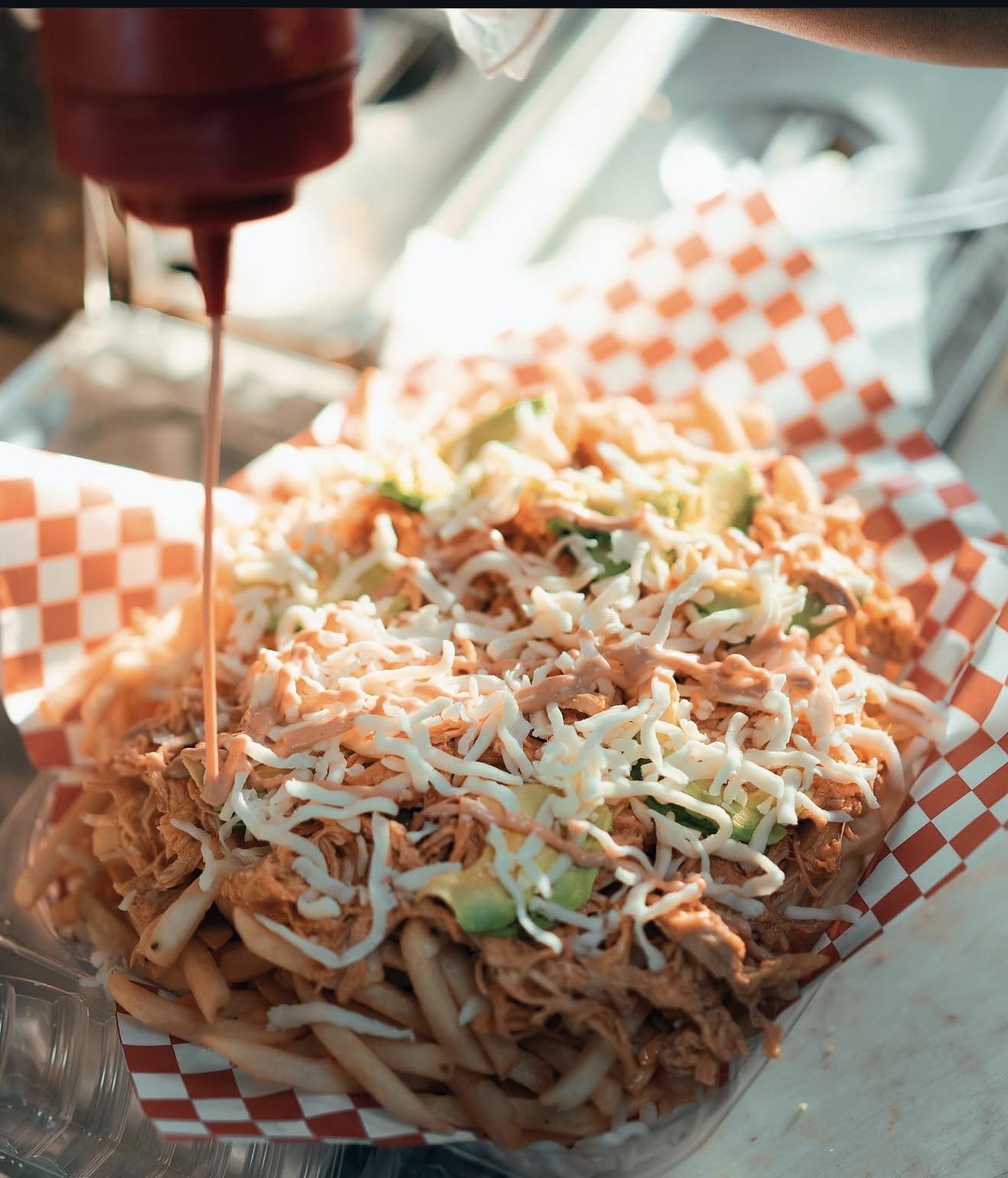 Crazy loaded fries with all the toppings